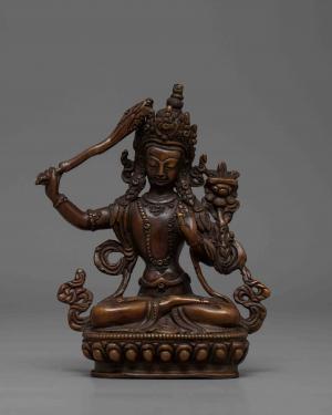 Manjushri Statue | Buddha Charm | Himalayan Buddhist Art | Buddhist Statue Decor | Religious Gifts | Buddha Statue Small